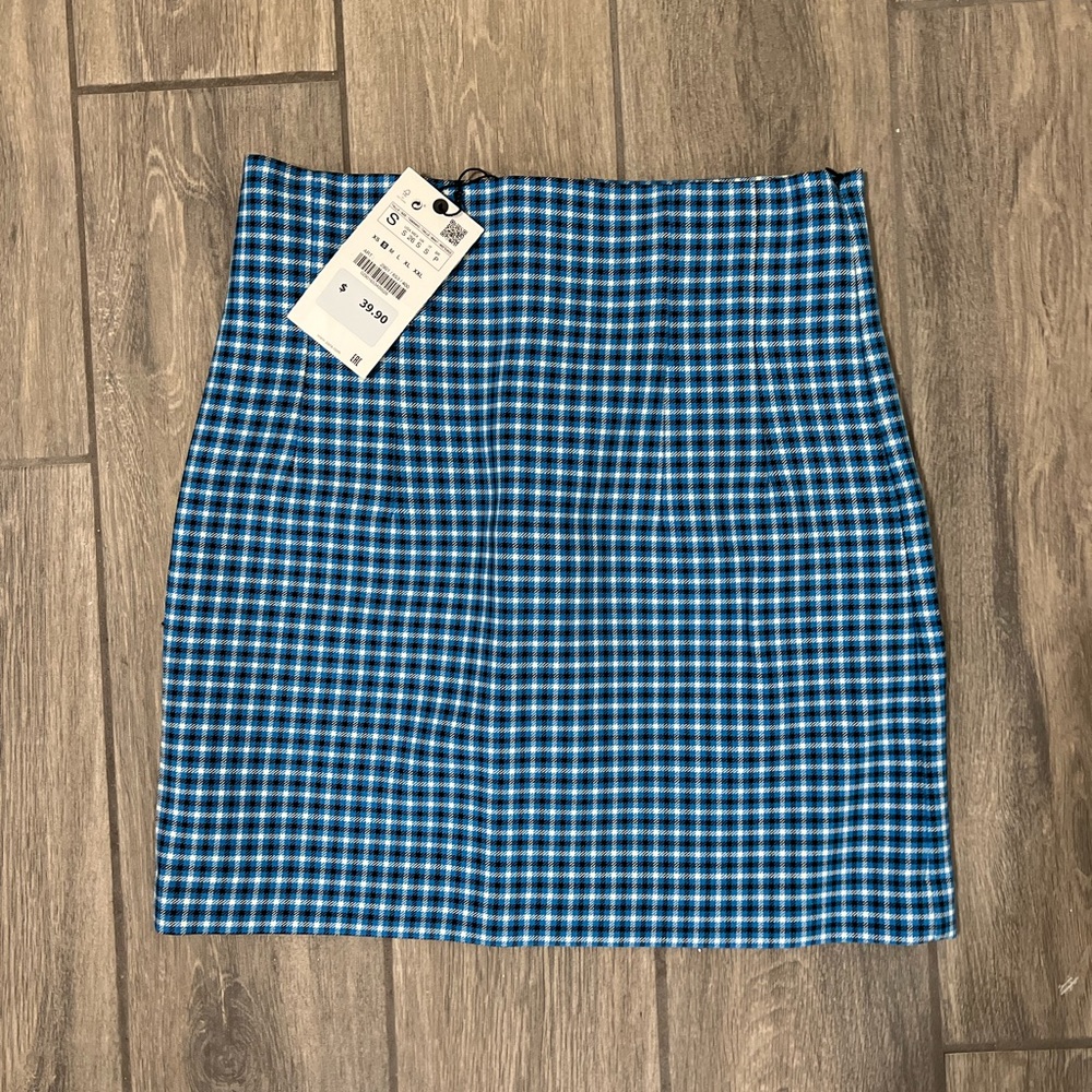 Zara Mini Skirt | Size small | Color blue and black plaid